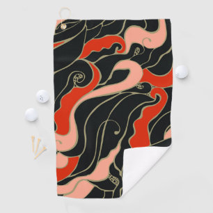 Japanese Patterns. Kelp. Golf Towel