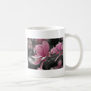 Japanese Pink Saucer Magnolia Coffee Mug