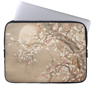 Japanese plum blossoms in moonlight by Sō Shizan Laptop Sleeve