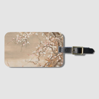 Japanese plum blossoms in moonlight by Sō Shizan Luggage Tag