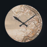 Japanese Plum Blossoms Round Clock<br><div class="desc">Elevate your home decor with our exquisite wall clocks featuring vintage Japanese fine art designs of women and nature. These timeless pieces showcase the beauty of ukiyo-e prints, blending elegant geishas and serene landscapes. Perfect for art enthusiasts and interior design lovers, these clocks add a touch of Eastern sophistication to...</div>