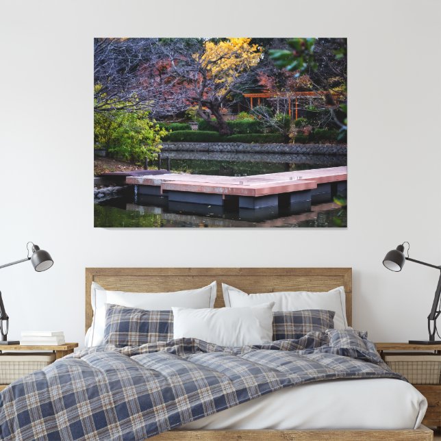 Japanese Pond Canvas Print (Insitu(Bedroom))