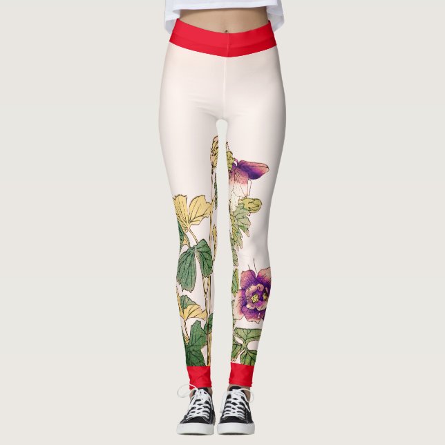 JAPANESE PRINT BUTTERFLIES Leggings (Front)