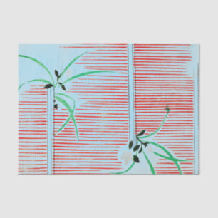 JAPANESE PRINT PATTERN TISSUE PAPER IN LIGHT BLUE