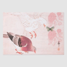 JAPANESE PRINT TISSUE PAPER FLYING WHITE DOVE