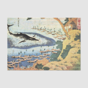 JAPANESE PRINT WITH WHALE Tissue Paper