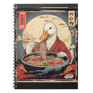 Japanese Ramen Duck Vintage Kimono  for Teachers  Notebook