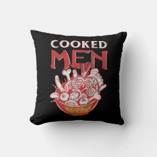 Japanese Ramen Food Pun Humour Cooked Gift Throw Pillow