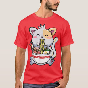 Japanese Ramen Kawaii Anime Cat Love-r Dad Mom, Bo T-Shirt