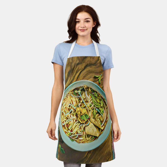 Japanese Ramen Lovers Apron (Worn)