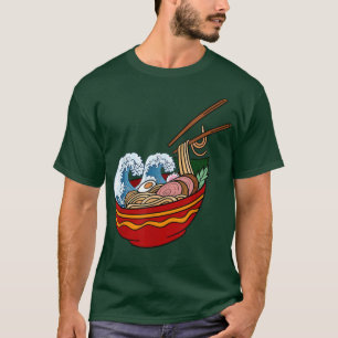 Japanese Ramen Noodles Anime Funny Japan Cat T-Shi T-Shirt