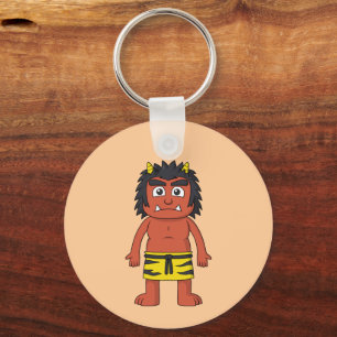 Japanese Red Oni: Cool Yokai Keychain
