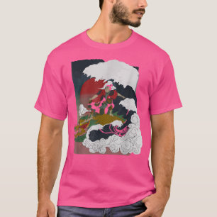 Japanese Retro Vintage Artwork Samurai on the surf T-Shirt
