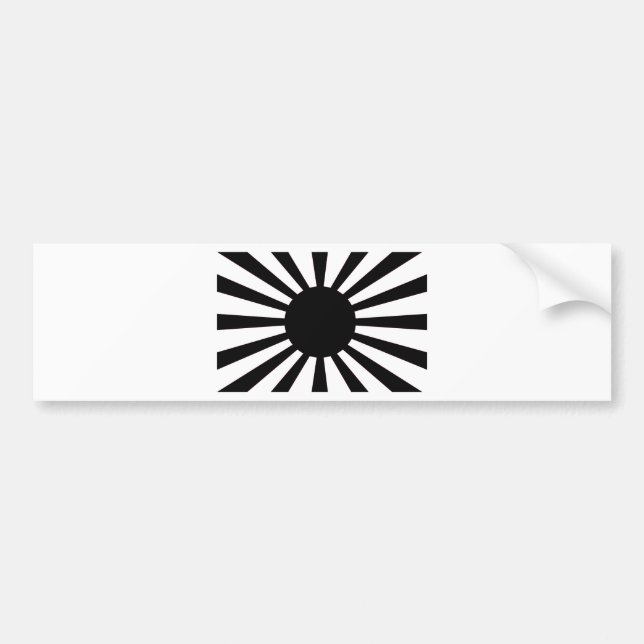 Japanese Rising Sun Flag Bumper Sticker (Front)