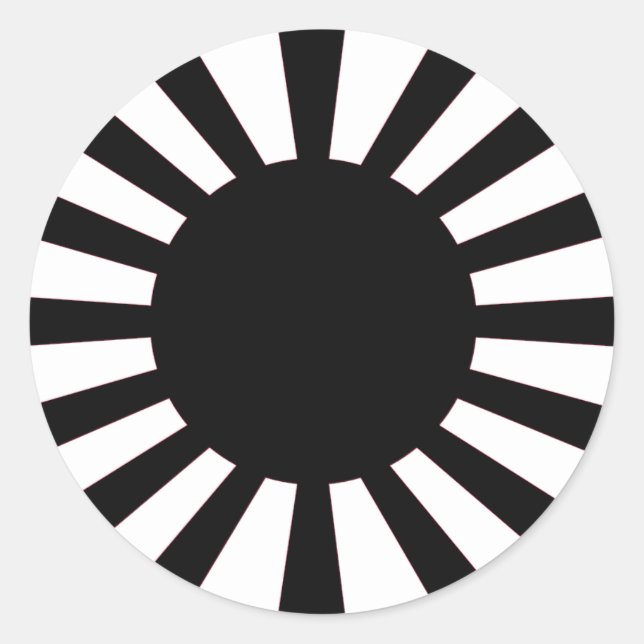 Japanese Rising Sun Flag Classic Round Sticker (Front)