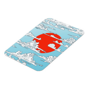 Japanese rising sun magnet