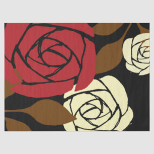 Japanese Rose Flower Design Tissue Paper