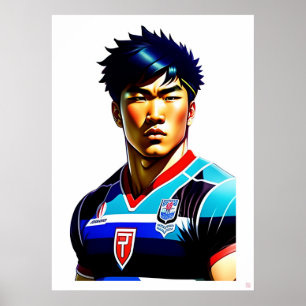 Japanese Rugby Art Poster