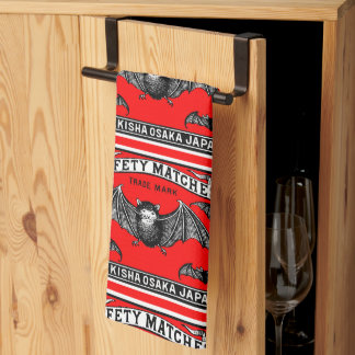 Japanese Safety Matches Art Bats Kitchen Towel