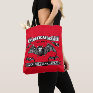 Japanese Safety Matches Art Bats Tote Bag