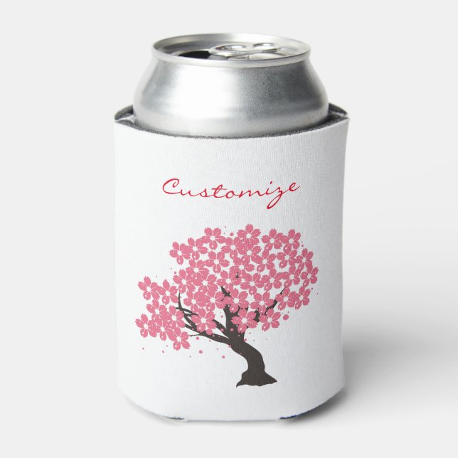 Japanese Sakura Cherry Blossoms Thunder_Cove Can Cooler (Can Front)