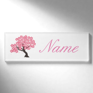 Japanese Sakura Cherry Blossoms Thunder_Cove Name Tag