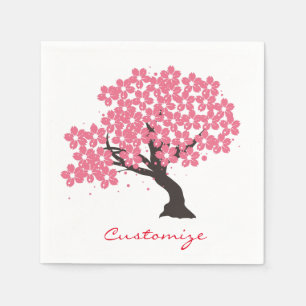 Japanese Sakura Cherry Blossoms Thunder_Cove Napkin