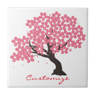 Japanese Sakura Cherry Blossoms Thunder_Cove Tile