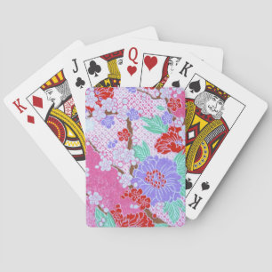 Japanese Sakura Pattern Playing Cards