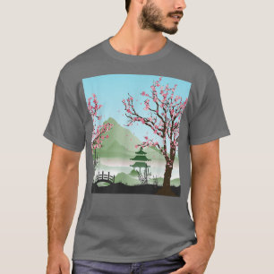 Japanese Sakura Pink Flower Japan Tree Cherry Blos T-Shirt