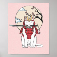 Japanese Sakura Samurai Cat