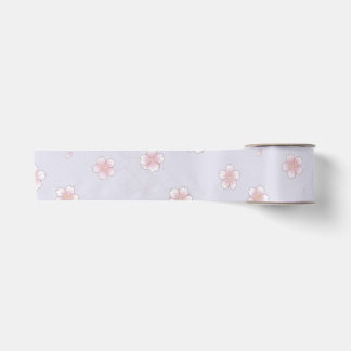 Japanese Sakura & Shippo Floral Wrapping Paper Satin Ribbon