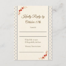 Japanese Sakura Shippo RSVP Card