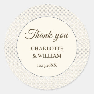 Japanese Sakura Shippo Thank You Sticker