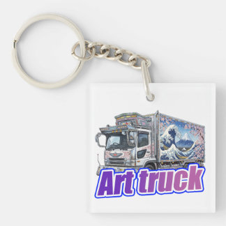 Japanese Sakura Wave Art Truck "DEKOTORA" Keychain