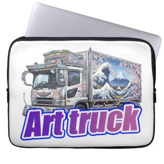 Japanese Sakura Wave Art Truck "DEKOTORA" Laptop Sleeve