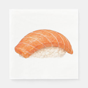 Japanese Salmon Sushi Nigiri Foodie Napkin