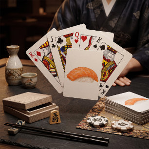 Japanese Salmon Sushi Nigiri Foodie Playing Cards