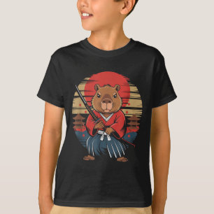 Japanese Samurai Capybara  T-Shirt