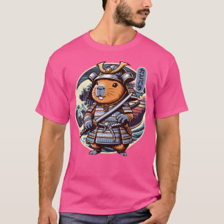 Japanese Samurai Capybara Tattoo Kawaii Ninja Capy T-Shirt