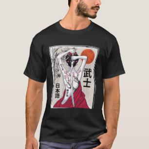 Japanese Samurai Culture Scenery Sakura Cherry T-Shirt