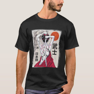 Japanese Samurai Culture Scenery Vintage Sakura Ch T-Shirt