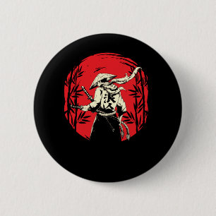 Japanese Samurai Fighter Warrior Japan Swordsmen 2 Inch Round Button
