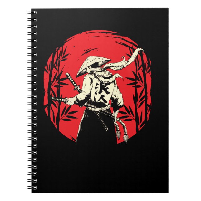 Japanese Samurai Fighter Warrior Japan Swordsmen Notebook (Front)
