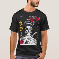 Japanese Samurai Floral Warrior Geisha Woman Toky