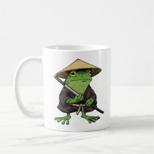 Japanese samurai frog coffee mug