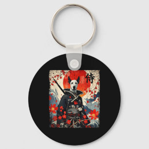 Japanese Samurai Great Dane Tattoo Kawaii Ukiyo-e  Keychain