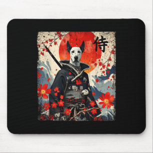 Japanese Samurai Great Dane Tattoo Kawaii Ukiyo-e Mouse Pad