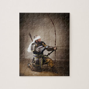 Japanese Samurai in Armour with Bow Jigsaw Puzzle