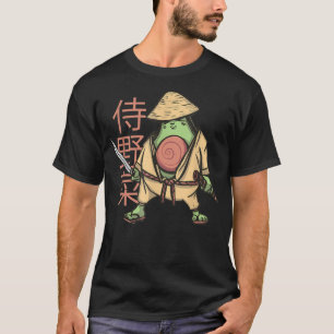 Japanese Samurai Ninja Avocado Kawaii Tattoo Graph T-Shirt